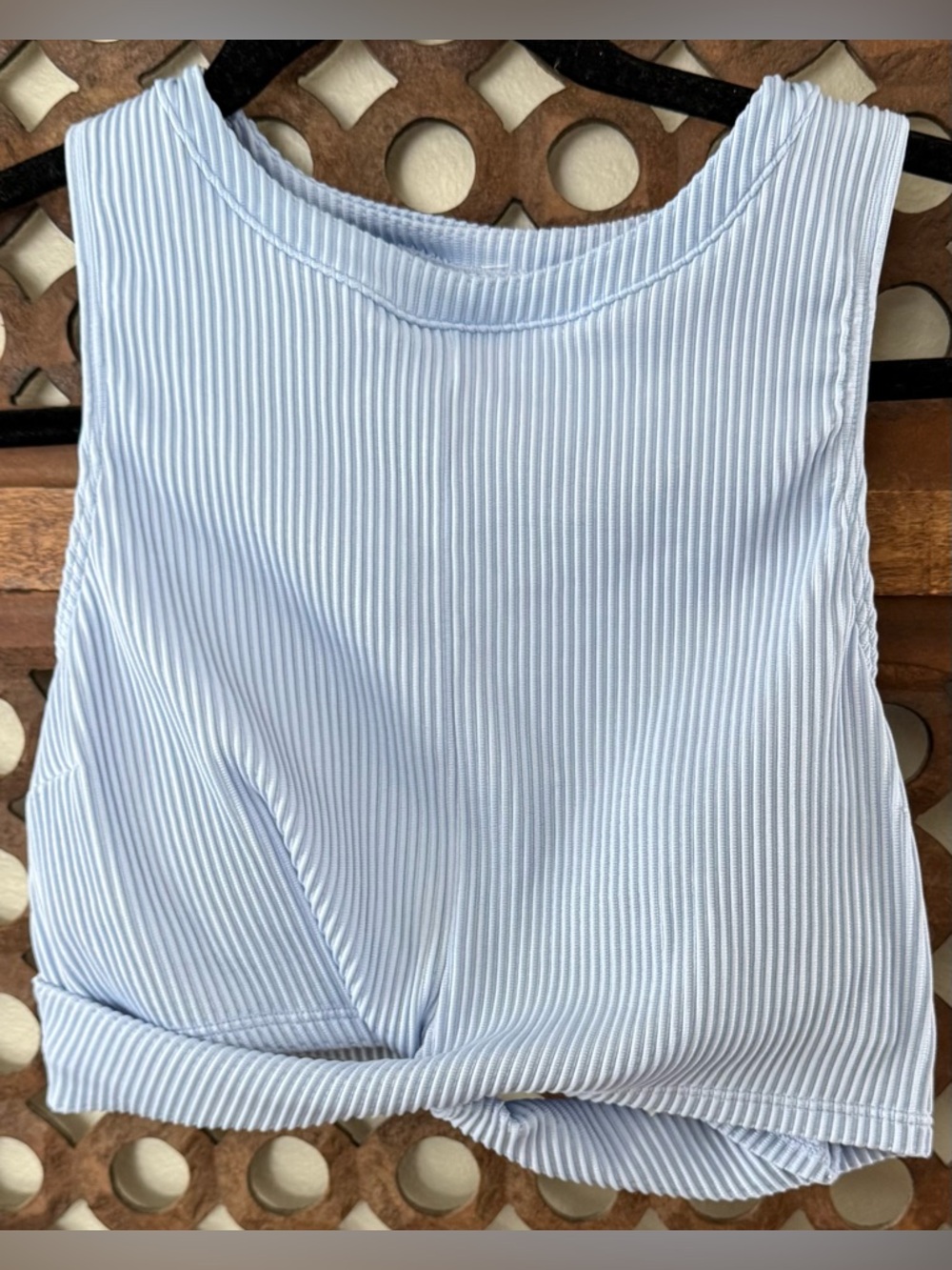 Hollister Swim Ribbed Crop Tank Top Blue Size M